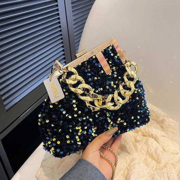 

bag fashionable sequins colorful shoulder ins womens crossbody chain portable dinner