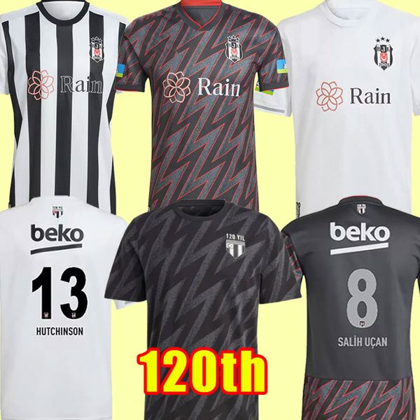 

2022 2023 besiktas jk soccer jerseys home white karaman deigo costa larin ghezzal welinton vida away black 22 23 besiktas jimnastik kulubu f, Black;yellow