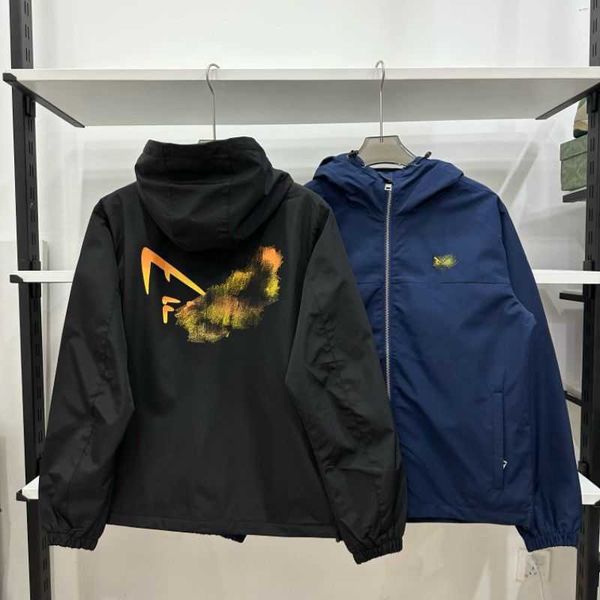 

3d printing jackets mens womens windbreaker ff designer jacket zipper cardigan coat men embroidered windproof hooded jacket, Black;brown