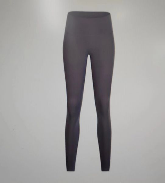 

spring and summer new skincare nude yoga pants for women with no awkwardness thread high waist and hip lift elastic fitness crop pants, Gray