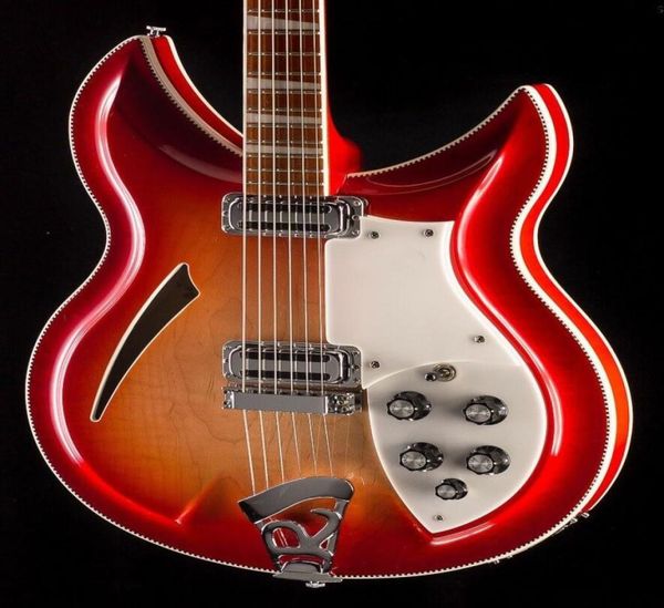 

cherry red 381 guitar semi hollow body 381v69 mapleglo china made9825383