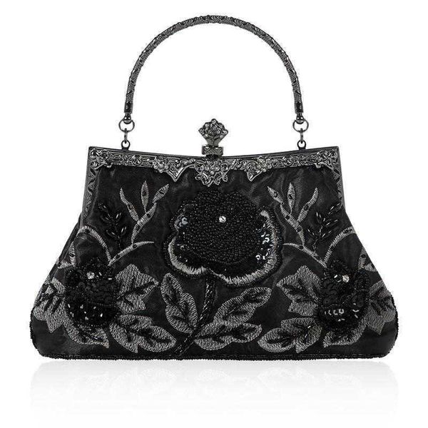 

selling retro beaded bag exquisite clutch dinner handmade multicolor