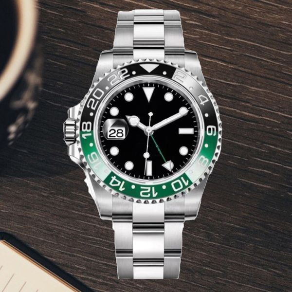 

luxury watches mechanical automatic watches 41mm 40mm stainless steel red blue round dial 2813 movement luminous sapphire waterproof wrist m, Slivery;brown