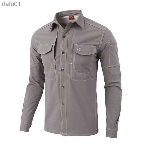 

men's t-shirts esdy brand outdoor men s sports t shirt warm long sleeve shirt 100% cotton loose breathable anti-wear working cargo shir, White;black