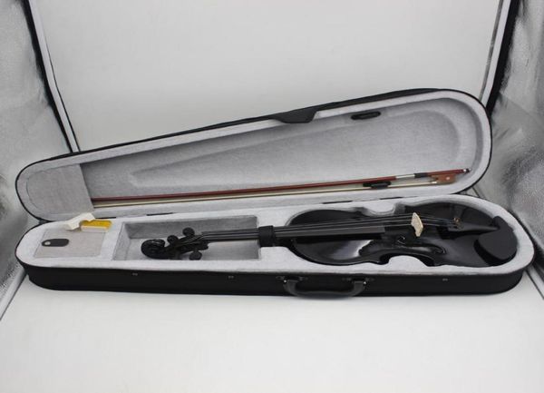 

2022 new stringed instrument violin 44 solid wood dyed black plastic violin professional playing music instrument8929046