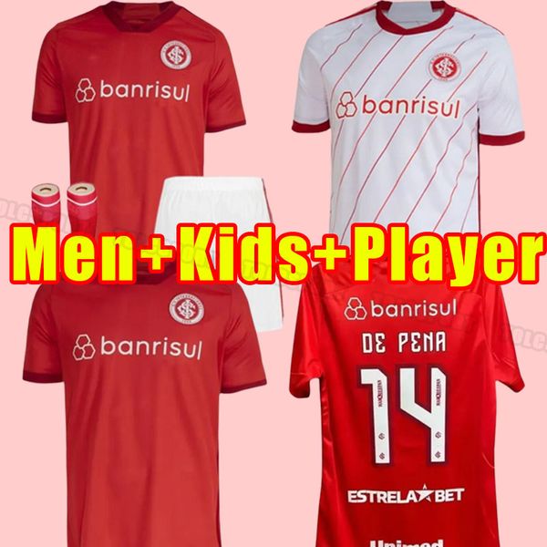 

23/24 sc internacional soccer jerseys wesley taison edenilson d'alessandro liziero 2023 2024 bustos gabriel men women football shirt fa, Black;yellow
