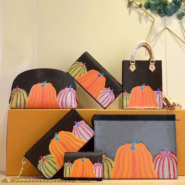 

yk bag yayoi kusama tote bag colorful pumpkin series handbag speedy designer bag neverefu mm never onthego massager crossbody vuton multi fe