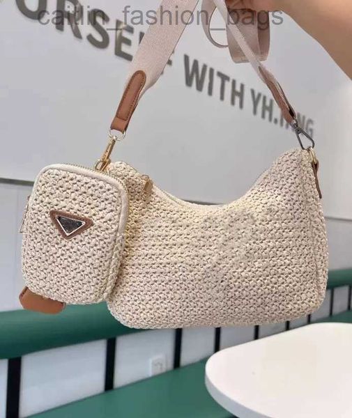 

shoulder bags 2023 totes summer straw bag hobo shoulder bags ladies chain bag composite handbag with coin purse woman chest pack lady chains