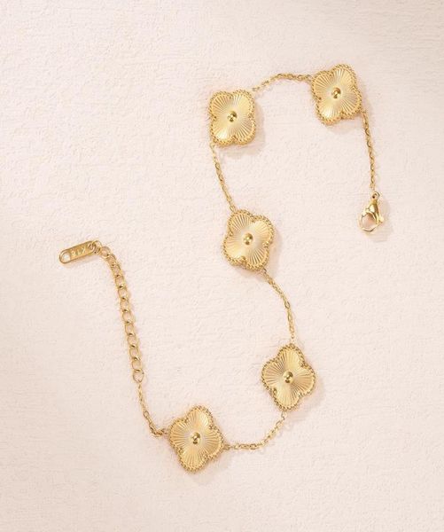 

luxury clover pendant necklace bracelet stainless steel jewelry for women gift3022293, Silver