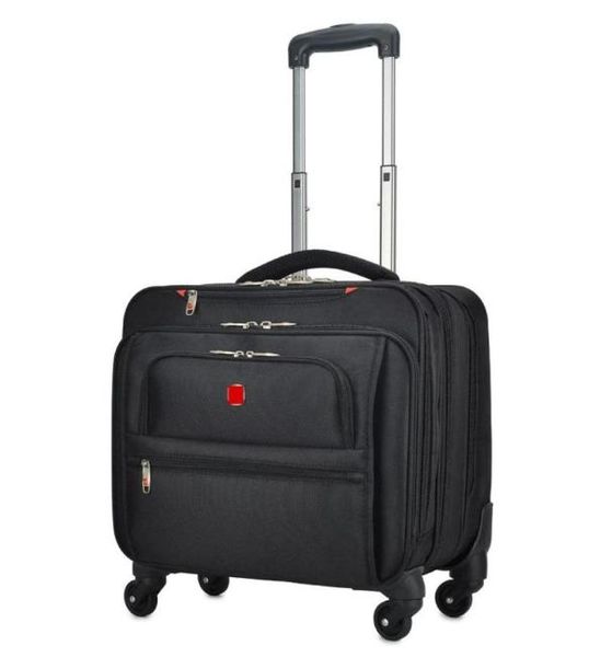 

suitcases fashion multifunction oxford trolley suitcase bag 18inch computer business travel rolling luggage universal wheel case1686294