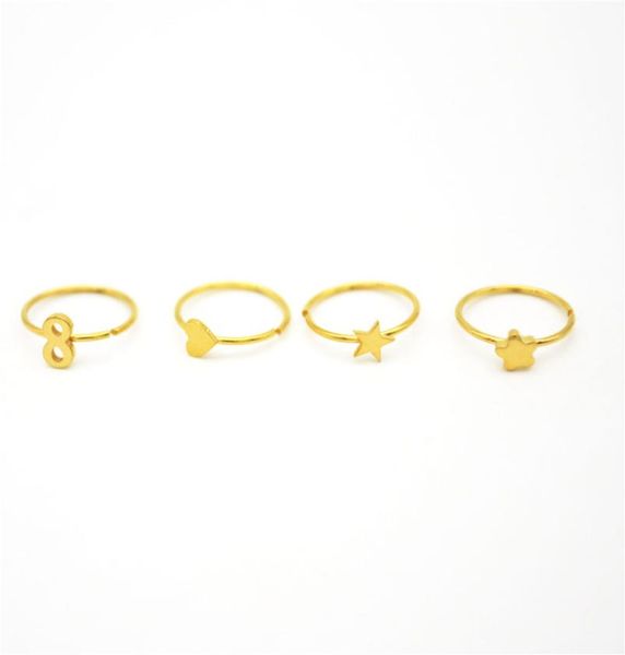 

18k gold hoop nose ring star infinity ear stud cartilage tragus septum lip eyebrow stud ear cuff 22g 8mm flower heart whole5879864, Silver