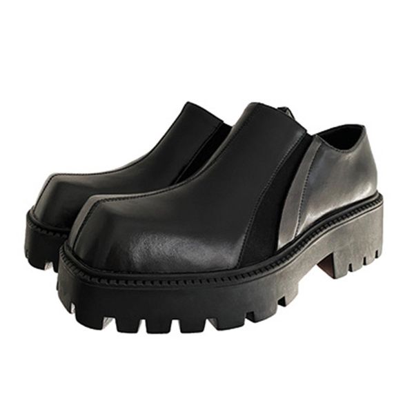 

man designer dress shoe waterproof men casual sneakers fashion mens loafers, Black