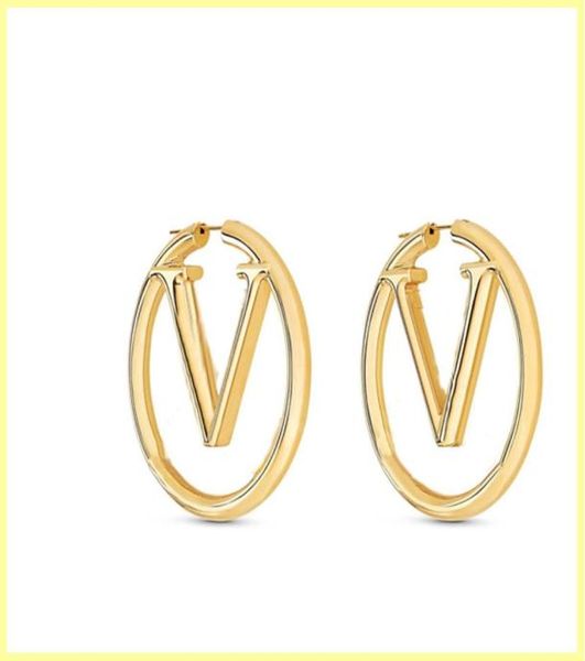 

2022 hoop earrings designer gold earring for womens jewlery luxury big stud earring with box letters l mens fashion hoops for brid1589455, Golden;silver