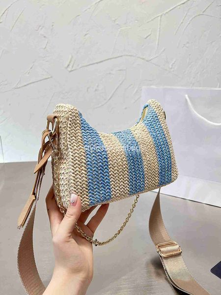 

stylisheendibags evening bags 2023 new women woven messenger chain bags brand printing party girls bags boudoir honey casual striped ladies