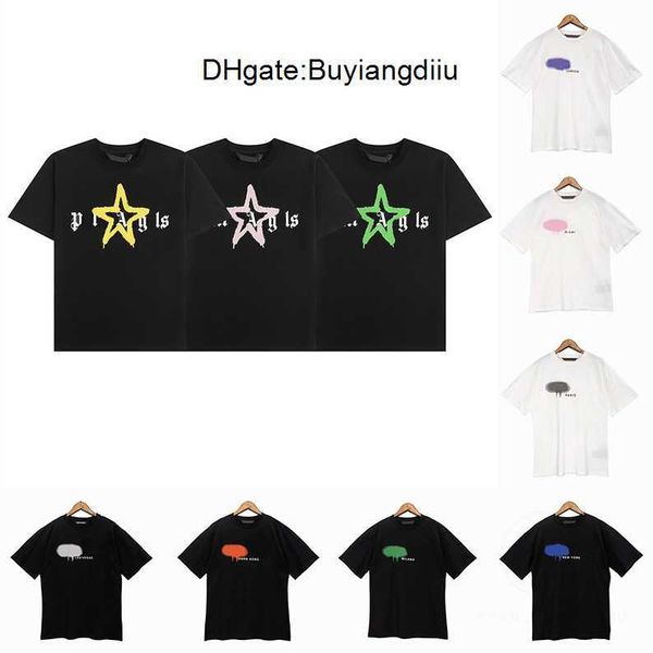 

tshirt angels summer mens womens designers t shirts palms luxurys letter cotton tshirts clothing polos short sleeve high1 quality clothes t, White;black