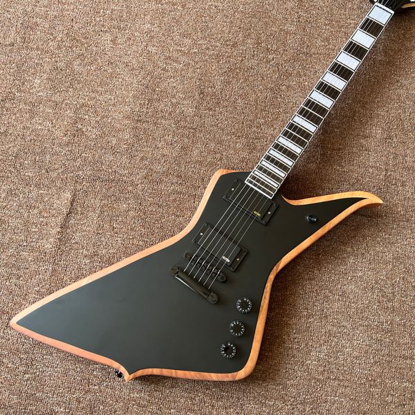 

electric guitar mattle black color blood eagle handmade 6 stings guitarra