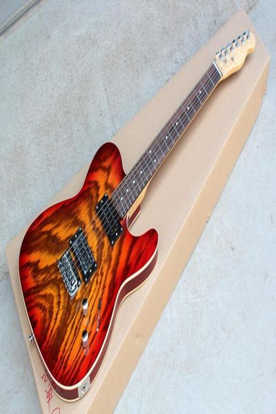 

factory cs color electric guitar with zebrastripe veneerrosewood fretboardhh pickupschrome hardwaresoffering customization5564517