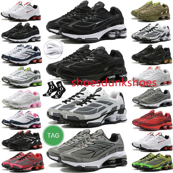 

designer shox tl r4 shoxs ride running shoes size 12 triple black white silver speed red medium olive copper grey racer pink chrome men wome