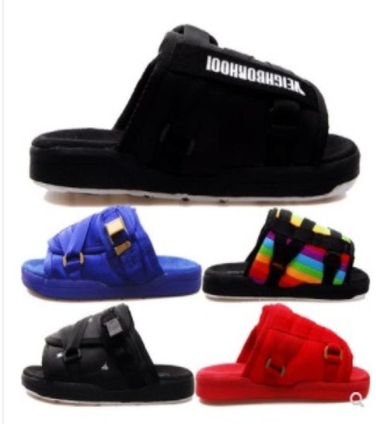 

new visvim slippers fashion shoes man and women lovers casual shoes beach sandals outdoor hiphop street8664244, Black