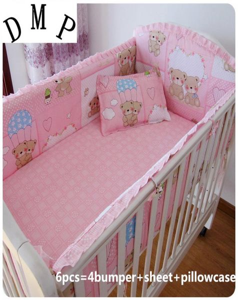 

promotion 6pcs baby crib bedding sets cot crib bedding set baby bed lineninclude4bumperssheetpillowcase7837257