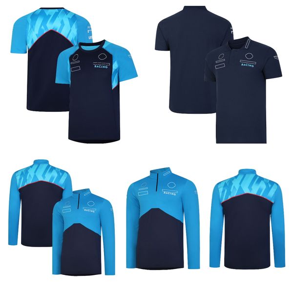

2023 f1 team clothing leisure sports fans shirt polo shirt racing lapel t-shirt plus size custom quick-drying shirt
