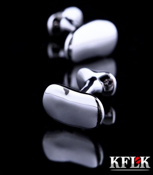 

kflk jewelry shirt peas cufflink for mens brand cuff link whole novelty designer buttons guests6127594, Silver