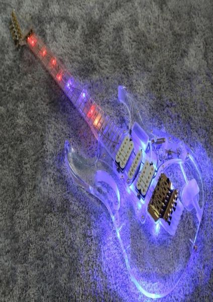 

good quality led light acrylic electric guitar01234563187613