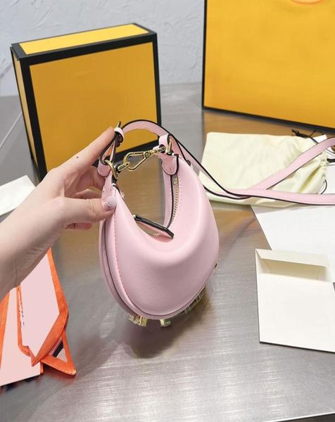 

mini underarm bag crescent moon handbags purse old flower crossbody bags shoulder wrist bags high canvas genuine leather quality f6977490, Black;red