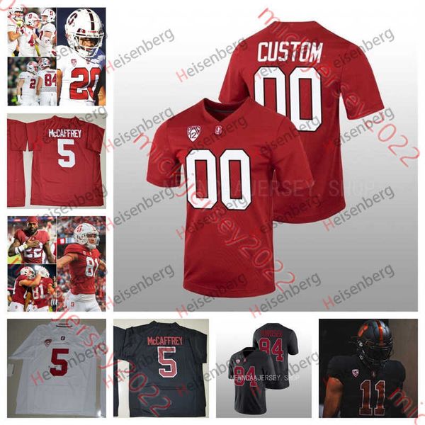 

american college football wear custom benjamin yurosek tanner mckee stanford football jersey stitched 72 walker little davis mills drew dalm, Black