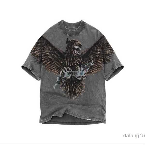 

men's t-shirts 2023 new and women's t shirt fashion design brand present repre repvintage wash used doberman shark print short sle, White;black