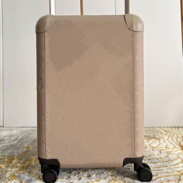 

7a quality spinner brown suitcases horizon 55 travel luggage men womens flower printing suitcase trunk bag universal wheel duffel 4387621