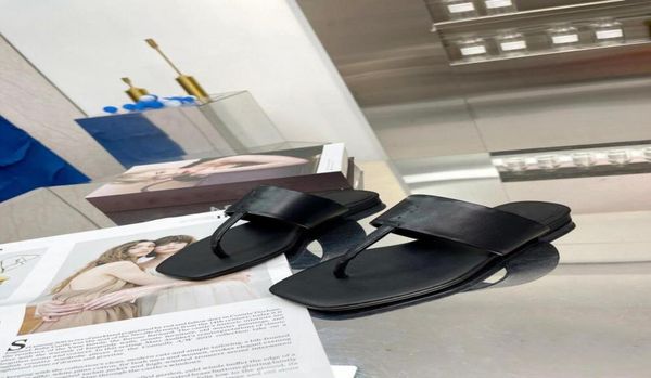 

2023 drapy flat thong slippers slide summer beach indoor flat flip flops leather lady women shoes ladies sandals size 35424766263, Black