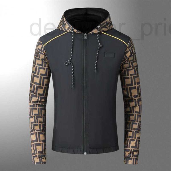 

men's jackets designer fashion hooded men cardigan coat jacket mens zip embroidered nylon windbreaker hoodies r8n5, Black;brown