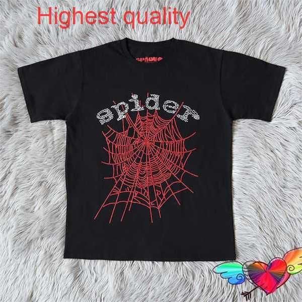 

2023 foam printing sp5der t-shirt men women web graphic 1 good quality spider tee hip hop 555555 loose short sleeve 5 m51q, White;black