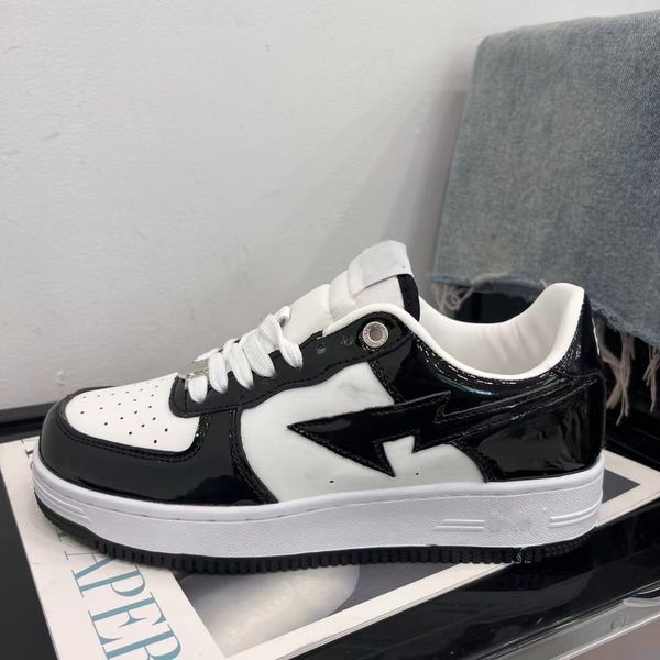 

fashion designer trainers shoes luxury brand men women low lace-up casual walking shoes comfortable wear-resisting sneakers 36-44, Black