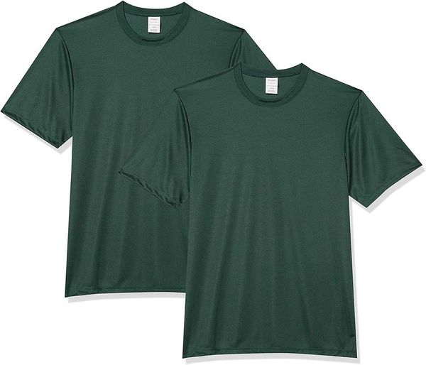 

hanes sport men's set cool dri moisture wicking high performance t-shirt pack dm9i 5pg9, White;black