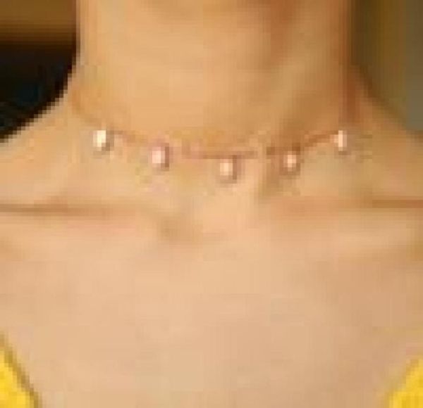 

rose gold plated fashion women jewelry 337cm short choker chain marquise cz eye charm women choker necklace6269915, Silver