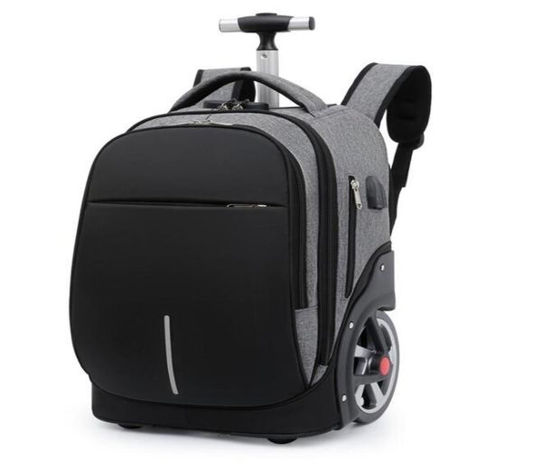 

inch school trolley backpack bag for teenagers large wheels travel wheeled on trave rolling luggage bags7175592