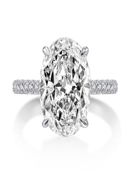 

vintage oval cut 4ct lab diamond promise ring 100 real 925 sterling silver engagement wedding rings for women jewelry6099118, Slivery;golden