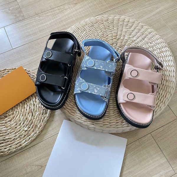 

women ladies denim dad sandals quilted summer designer sandles shoes platform flats low heel wedge diamond buckle sandal slip on ankle strap, Black