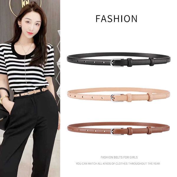

belts suspenders belt genuine cowhide women's needle buckle simple and casual korean fashion decorative dress suit jeans belt, Black;brown