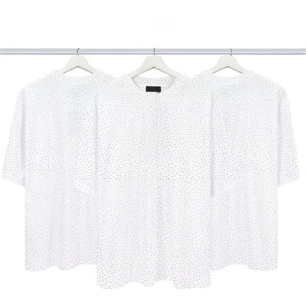 

2men's t-shirt and women's high-end brand men's t-shirts short sleep summer outdoor fashion casual t-shirt printed with pure, White;black