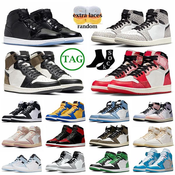 

jumpman 1 1s mens basketball shoes spider-verse bred patent starfish chicago lost found dark mocha university blue spider verse men women tr