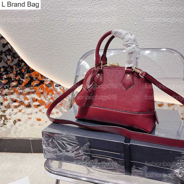 

l brand bag alma bb neo bag embossed letters rounded handles removable shoulder strap crossbody fashioned classic luxurys designers bags m44, Black