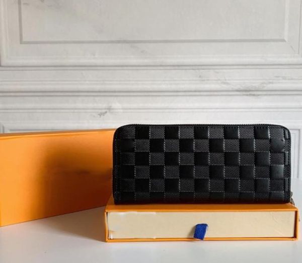 

purses zipper bag female wallet purse fashion card holder pocket long women tote bags with box genuine leather4275004, Red;black