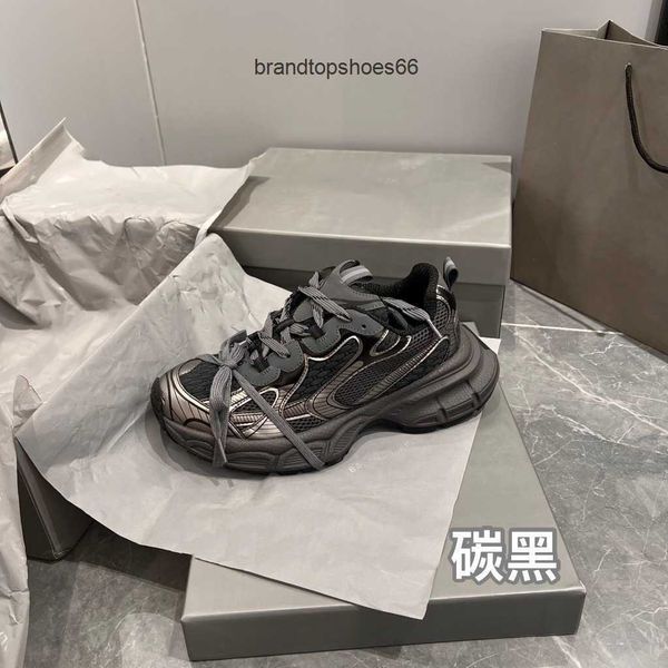 

shoes sport mens 2023 designer balencg paris 3xl dad's women's super couple strap running thick sole shoe heightened ins hibx, Black