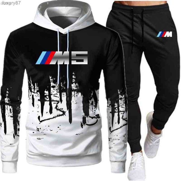 

hoodies men's sweatshirts 2023 sets for bmw winter splice jogger sweate, Black