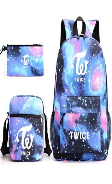 

backpack 3pcs set twice nayeon children school backpacks cool schoolbag student shoulder bag for boy pen pencil bags3810205