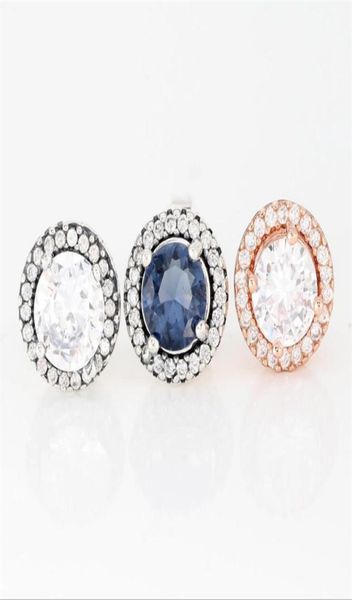 

925 sterling silver female stud sparkling surrounded by cubic zirconia luxury jewelry girl engagement gift earrings7831382, Golden;silver