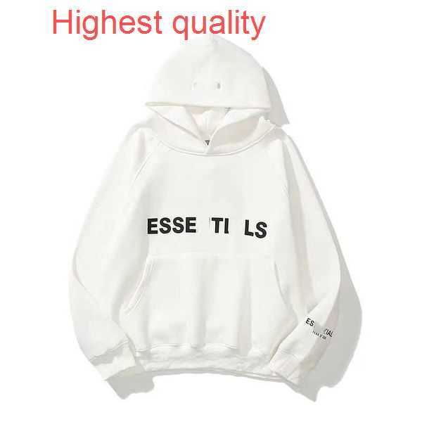 

fear of essentialhoodie designer warm hoodie men's sweatshirt gray female couple style casual simple printed alphabet 2 ofci, Black